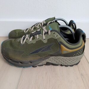 Altra Timp 4 Mens 10.5 Green Trail Running Shoes Sneakers Hiking AL0A547J315